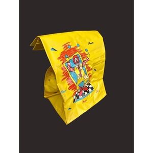 Vintage 1988 McDonalds Yellow Ronald McDonald Plastic Lunch Bag For Kids‎